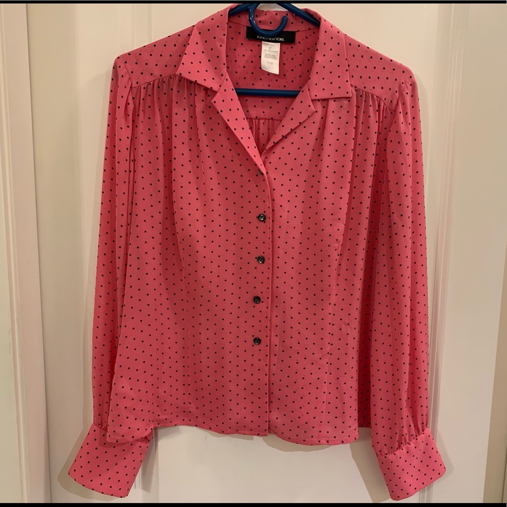 *vintage* pink silk blouse
